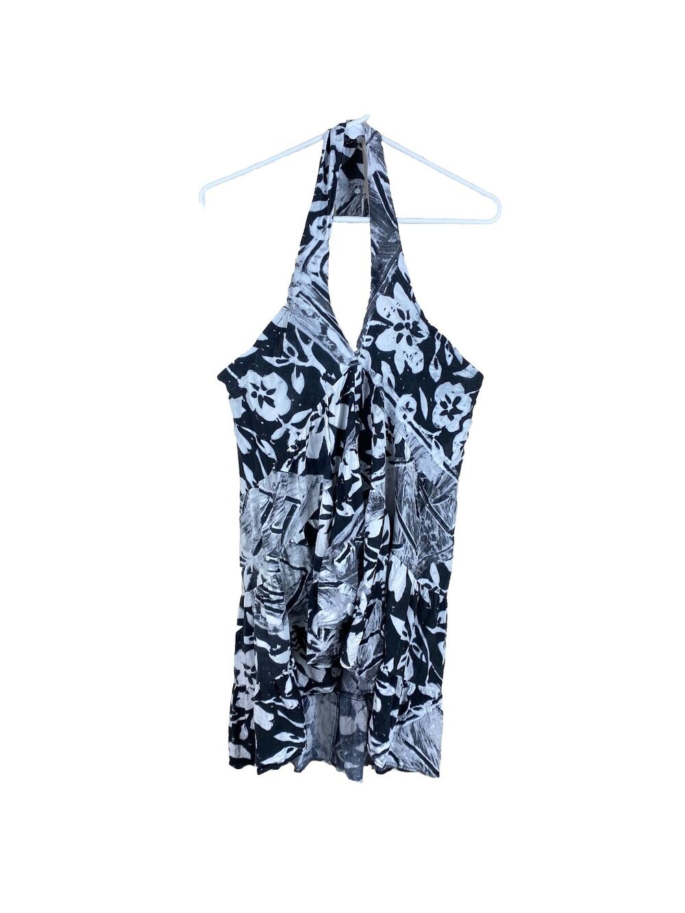 Jams World Women's Vintage 90s Soho Floral Swim Cover Up Black White Size S/M